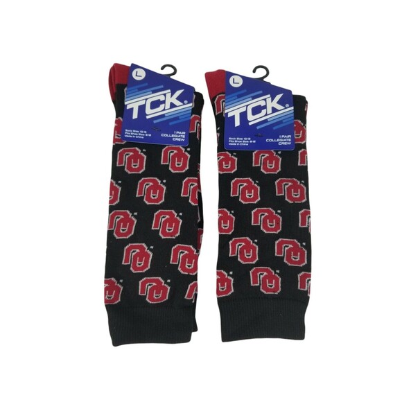 TCK Oklahoma University Sooners NCAA Licensed Crew Socks (8-12) - Picture 1 of 7